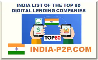 INDIA LIST OF THE TOP 80 DIGITAL LENDING COMPANIES